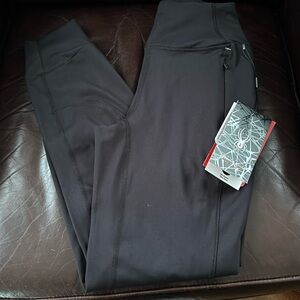 SPYDER high waisted joggers with tapered ankle.